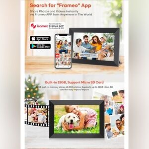 Digital picture frame, new in box. Frameo model 102k